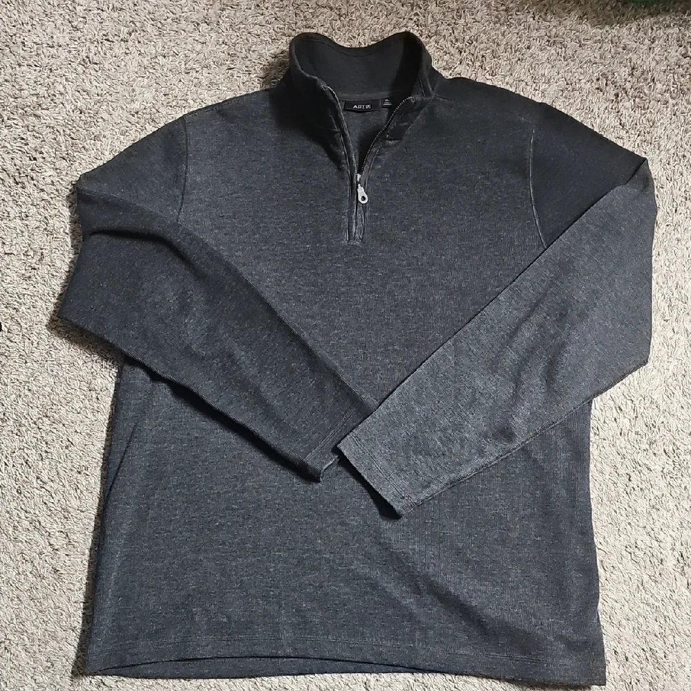 Men's Apt 9 Gray Quarter Zip Sweater